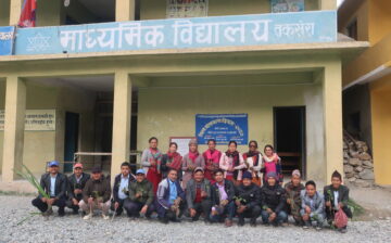 Established a herbal garden at Shree Mahendra Secondary School Takasera on World War 2023 Day.