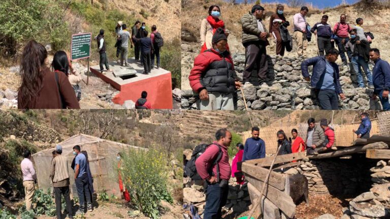 पुथा उत्तरगंगामा निर्माण भएका विभिन्न परियोजनाको अनुगमन